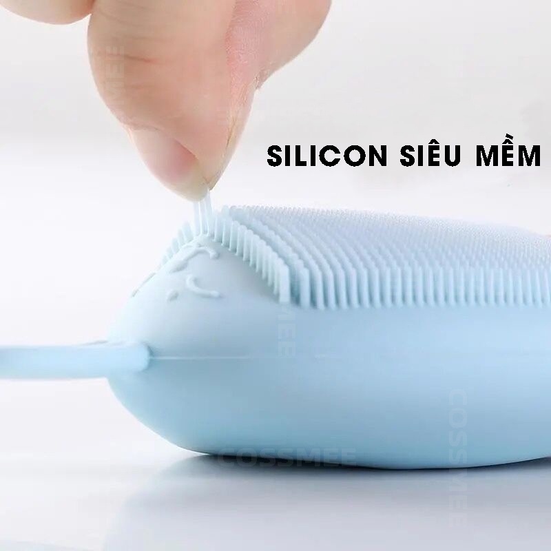 Dụng Cụ Silicon Rửa Mặt, Massage - Tẩy Tế Bào Chết Hình Tai Thỏ Tiện Lợi