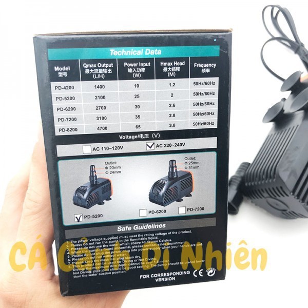 Periha PD-6200 30W - Máy bơm nước cho hồ cá koi, cá cảnh