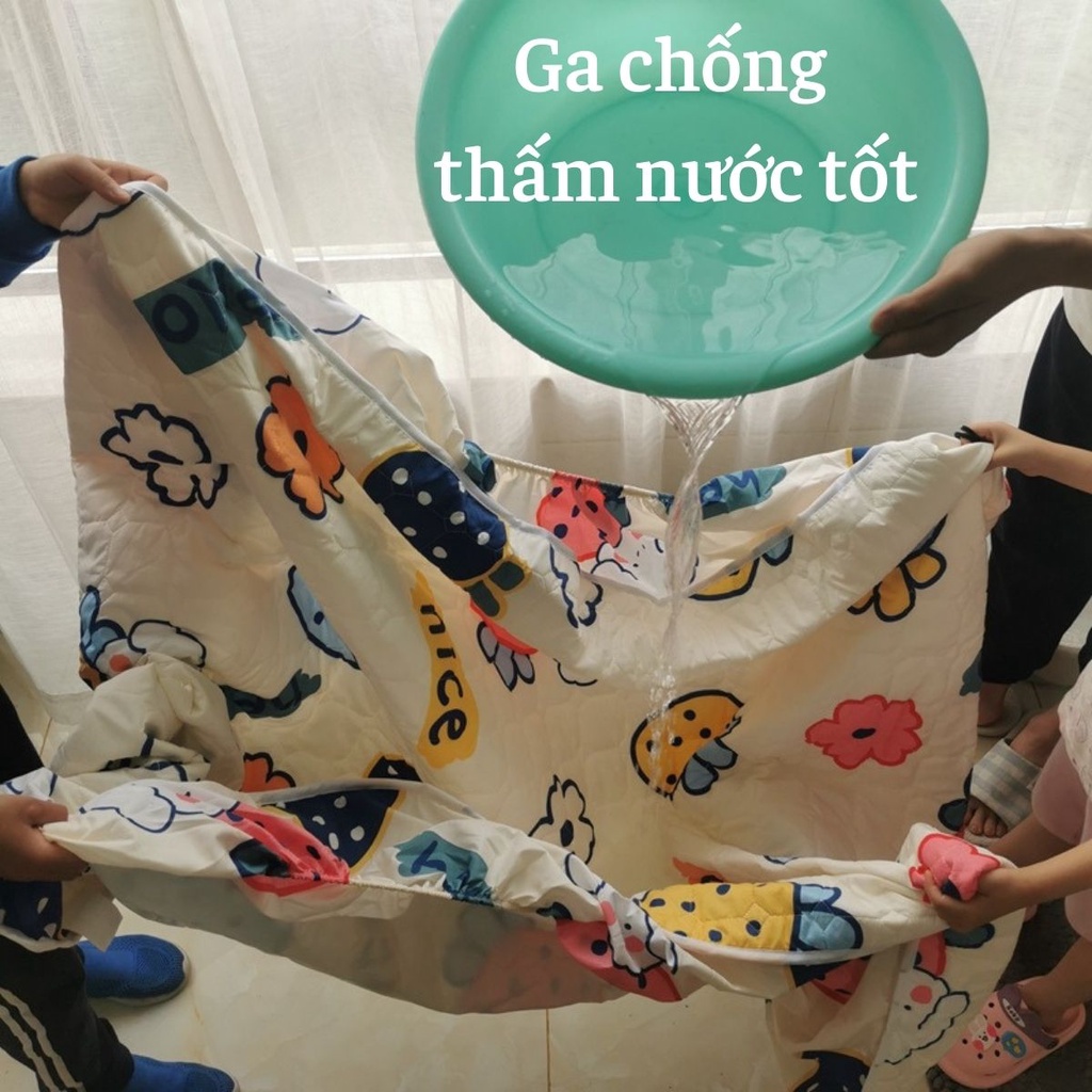 Ga chống thấm cotton cho bé cao cấp Hàn Quốc, drap chống thấm nước cotton loại 1 | BigBuy360 - bigbuy360.vn