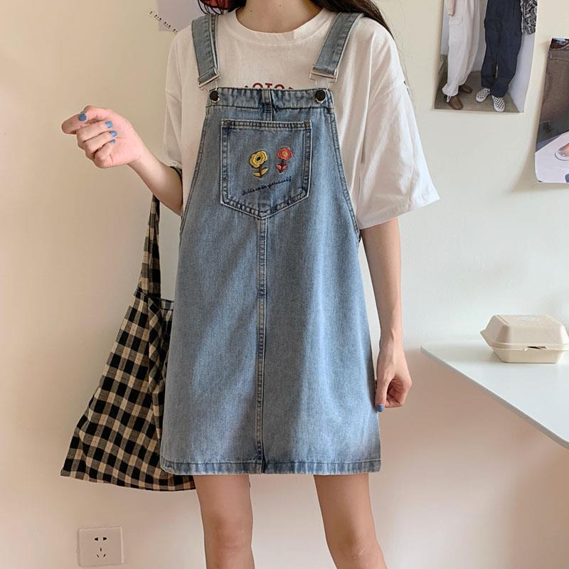 Váy Yếm Denim Ngắn Ôm Dáng Phong Cách Phương Tây Thời Trang Mùa Hè Mới Cho Nữ