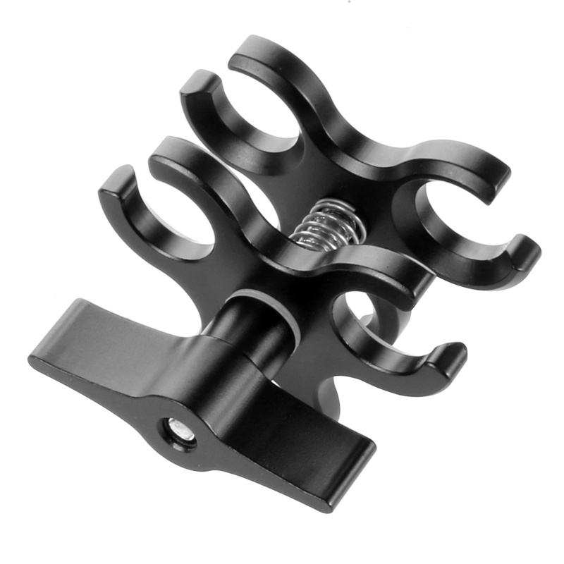 Giá Đỡ Máy Ảnh Thể Thao Go Pro 7 6 5 DSLR Gắn 3 Thanh Kẹp 1inch