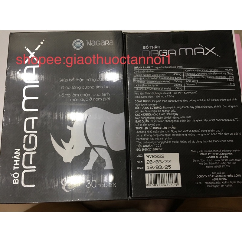 bổ thận nagamax nam giới chức năng sinh lý yếu, đau lưng, mỏi gối, tiểu đêm nhiều lần do thận yếu...(naga max)
