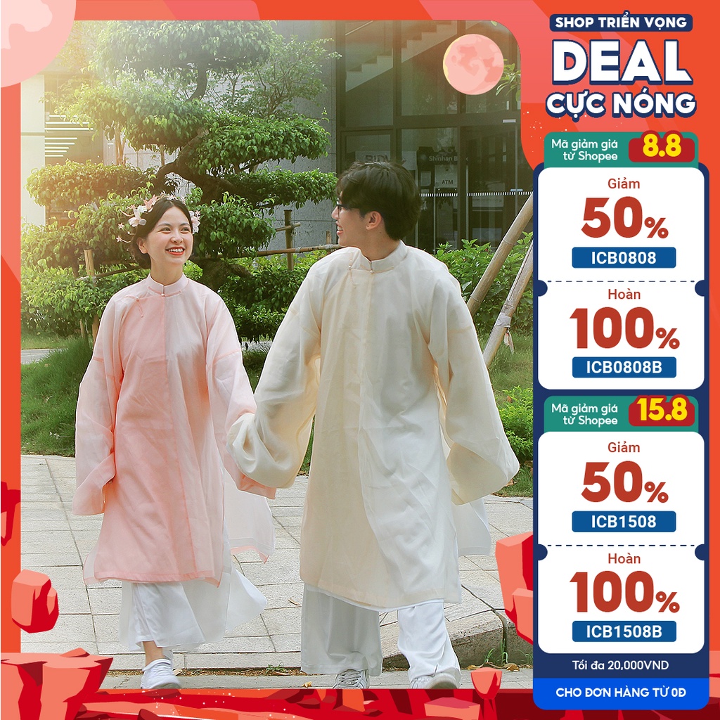 Áo tấc Trắng ngà dành cho Nam