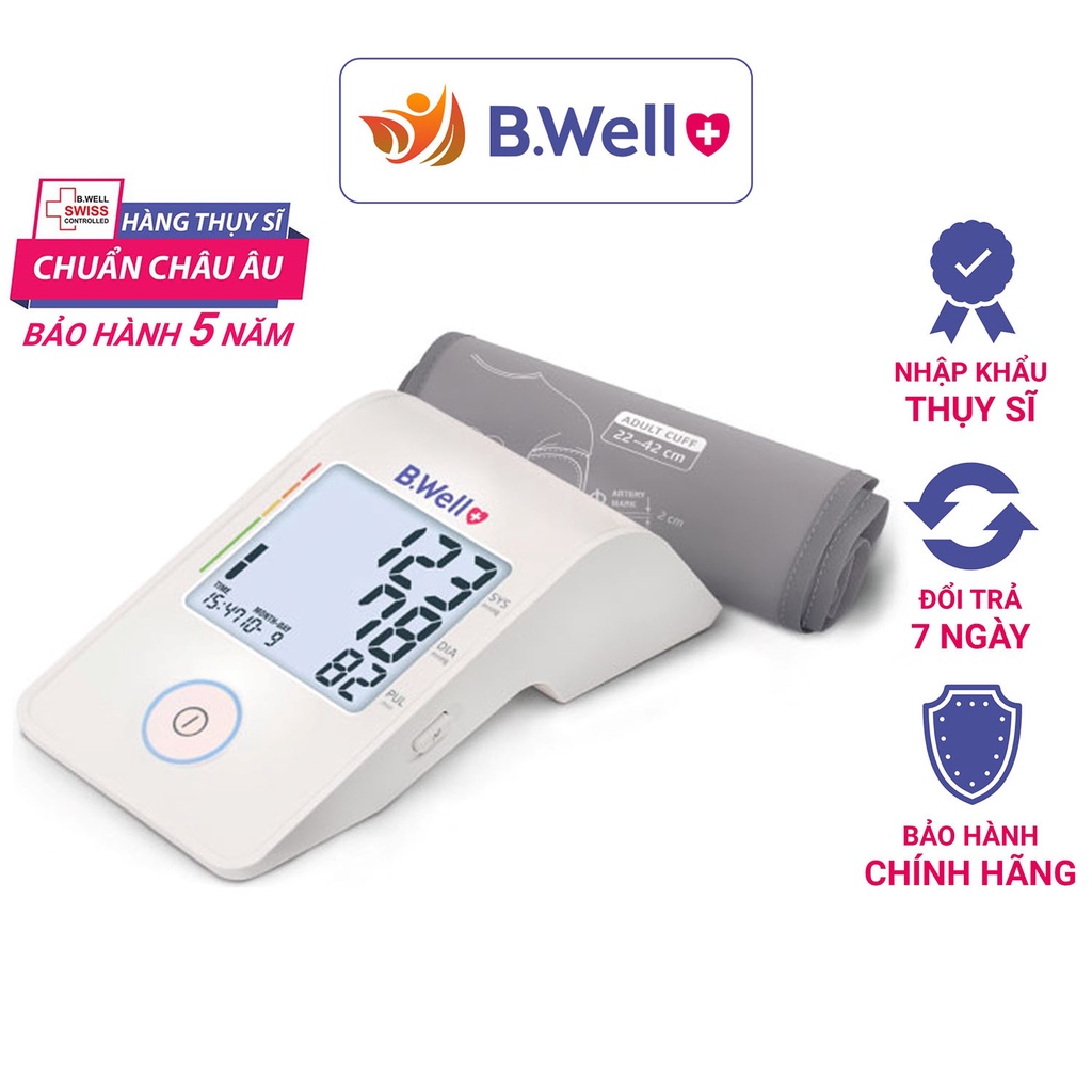 Máy đo huyết áp bắp tay điện tử tự động b.well med 53 - bwell y tế 360
