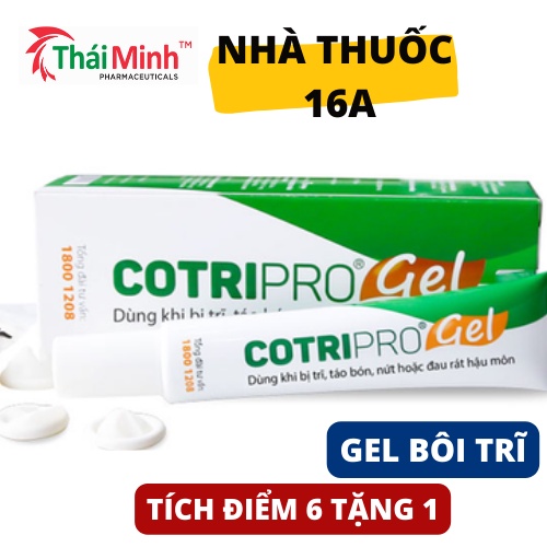 (CHÍNH HÃNG) COTRIPRO GEL - KEM BÔI TRĨ, GIẢM ĐAU RÁT &amp; LÀM MÁT CHỖ VIÊM DO TRĨ