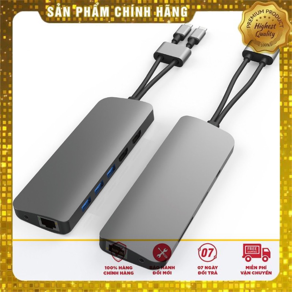 CỔNG CHUYỂN HYPERDRIVE VIBER 10-IN-2 4K60HZ USB-C HUB FOR MACBOOK/IPADPRO/LAPTOP/SMARTPHONE