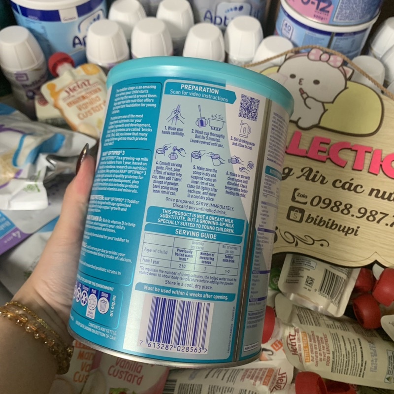 SỮA NAN ÚC OPTIPRO 800GR ĐỦ SỐ 1-2-3 [Hàng Air]