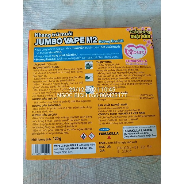 🌷 NHANG MUỖI JUMBO - HƯƠNG MUỖI JUMBO