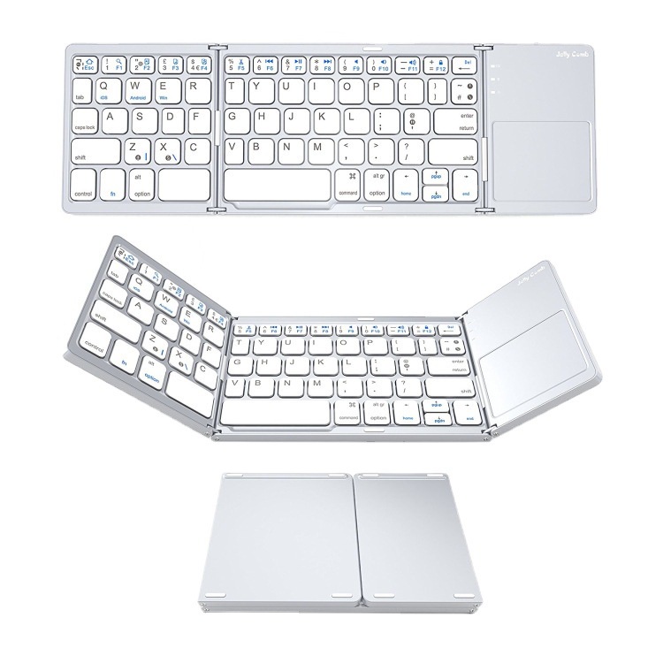 Bàn Phím Bluetooth Không Dây Có Thể Gập Lại Cho Điện Thoại Apple Android Huawei