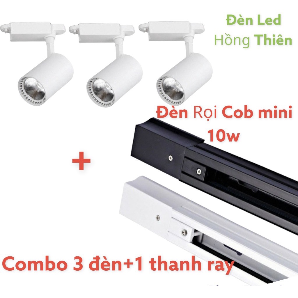 Đèn Rọi Ray Cob Mini Combo 3 Đèn 1 Thanh Ray 10W