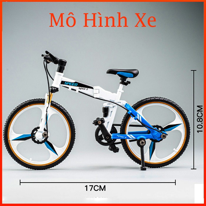 Mô hình xe đạp hợp kim tỉ lệ 1:10 mô phỏng có thể gấp lại được, quà tặng độc đáo