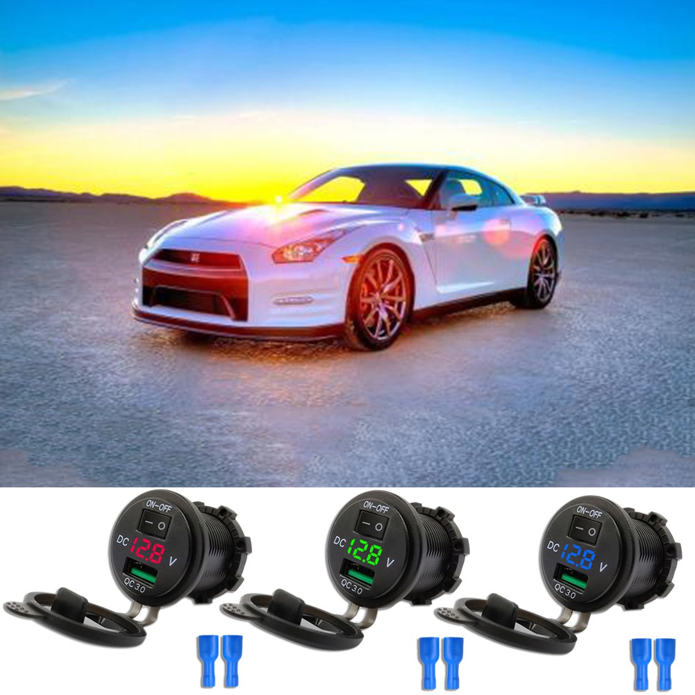 Sạc điện thoại USB gắn xe máy / xe hơi