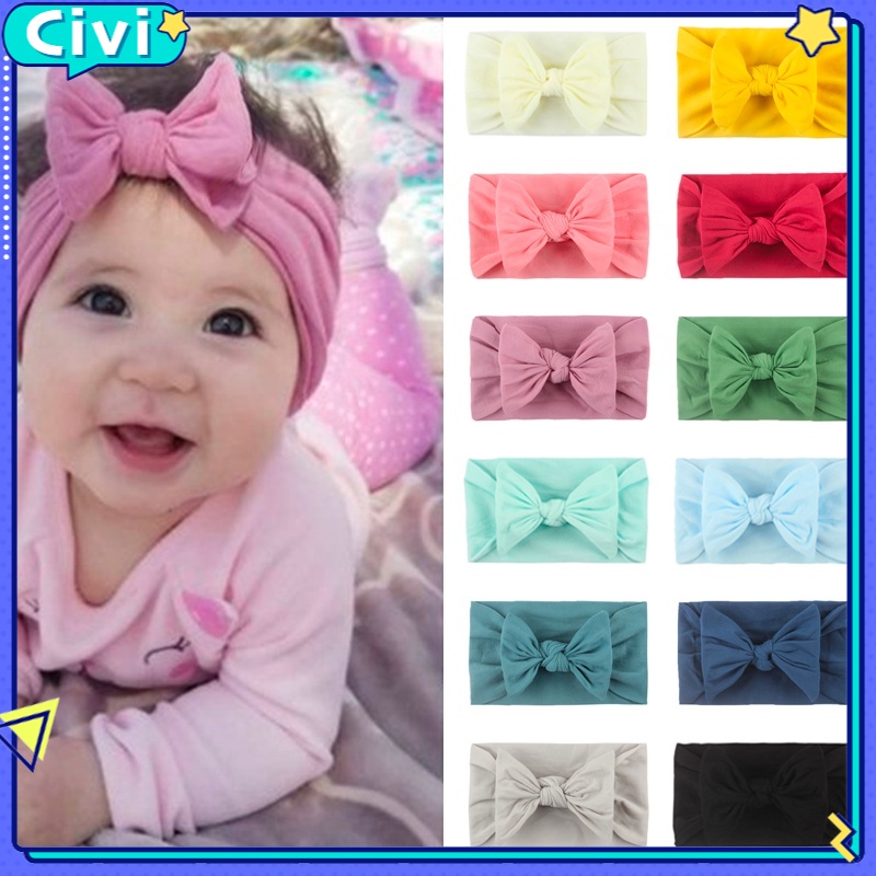 Băng Đô Nơ nylon Mềm Mại Thoải Mái Cho Bé Gái 0943