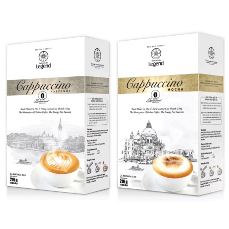 CÀ PHÊ TRUNG NGUYÊN LEGEND CAPPUCCINO HAZELNUT/ MOCHA/ COCONUT 216G | BigBuy360 - bigbuy360.vn