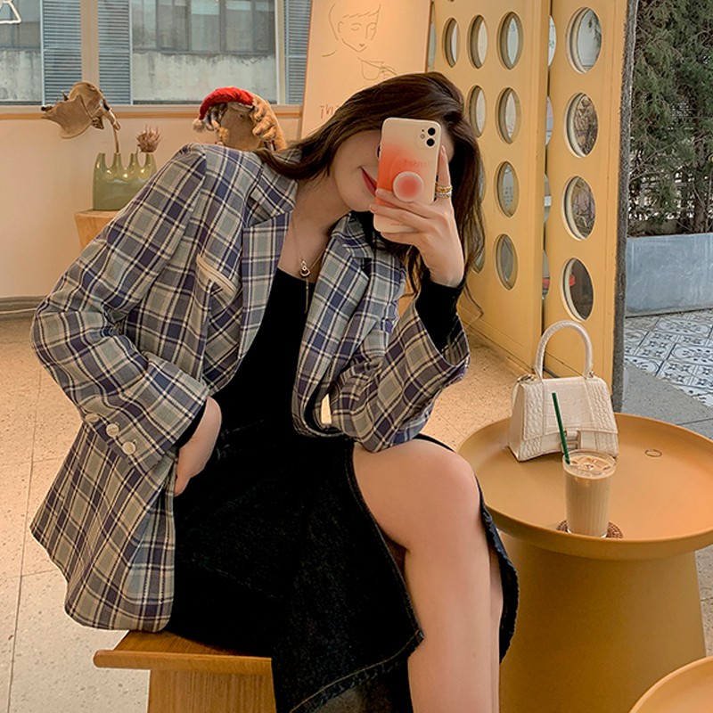 Ảnh thật 3 hình cuối-2W423.Áo baler kẻ caro xuân hè phong cách Hàn Quốc | BigBuy360 - bigbuy360.vn