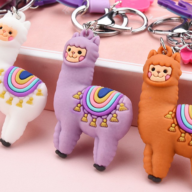 Móc khóa hình Alpaca 5 màu dễ thương