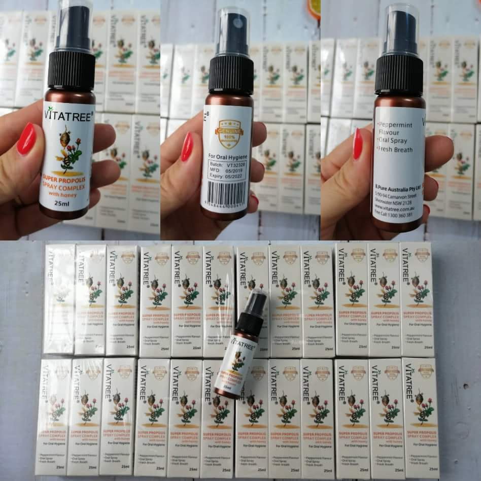 xịt họng keo ong VITATREE 25ml