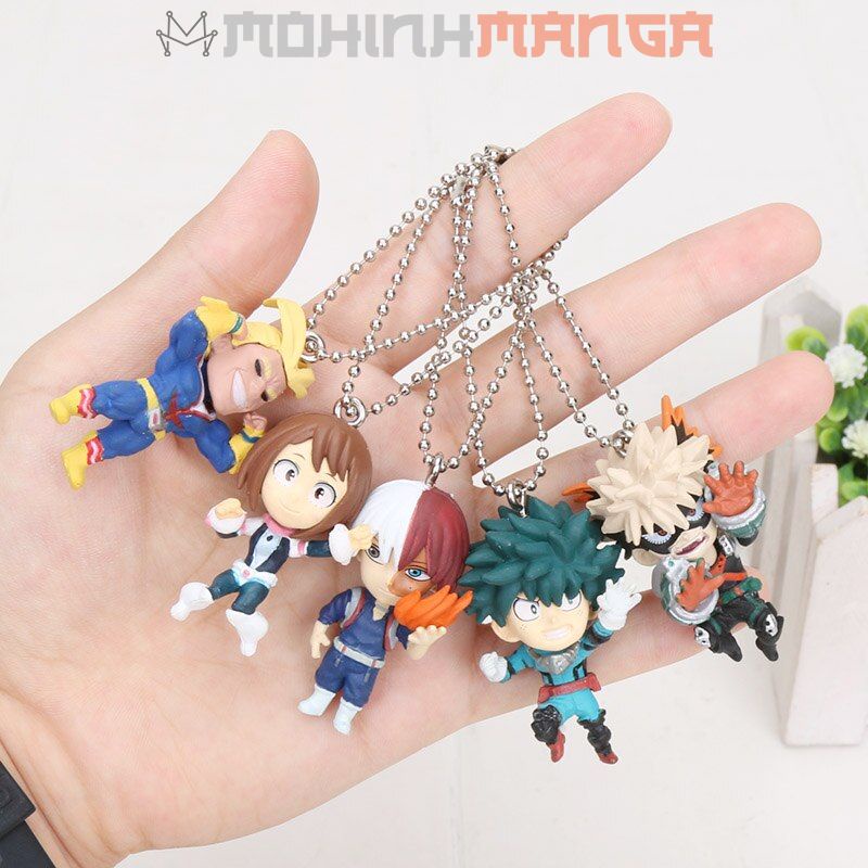 Móc khoá 5 nhân vật My Hero Academia Học viện siêu anh hùng All Might Midoriya Deku Bakugo Kacchan Shoto Todoroki