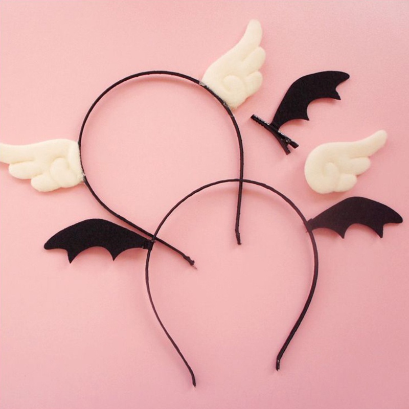 [Hàng mới về] Băng đô cài tóc hình cánh thiên thần ác quỷ cho dịp Halloween