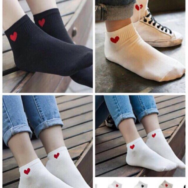 Tất nữ cổ ngắn chống hôi chân nhiều mẫu hình cute- vớ nữ cổ thấp cotton màu trơn hình hoa cúc, trái tim, mèo, gấu...