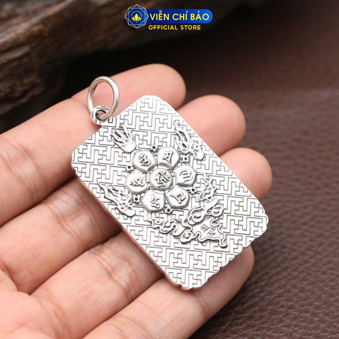 Mặt dây chuyền bạc nam Quan Thánh Yển Nguyệt Long chất liệu bạc Thái S925 nam tính mạnh mẽ Viễn Chí Bảo M100276