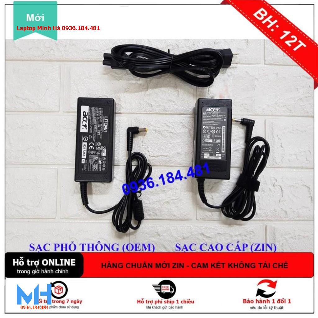 Sạc Laptop Acer 19V–3.42A – 65W (Adapter Acer 19V – 3.42A – 65W) Kèm dây nguồn