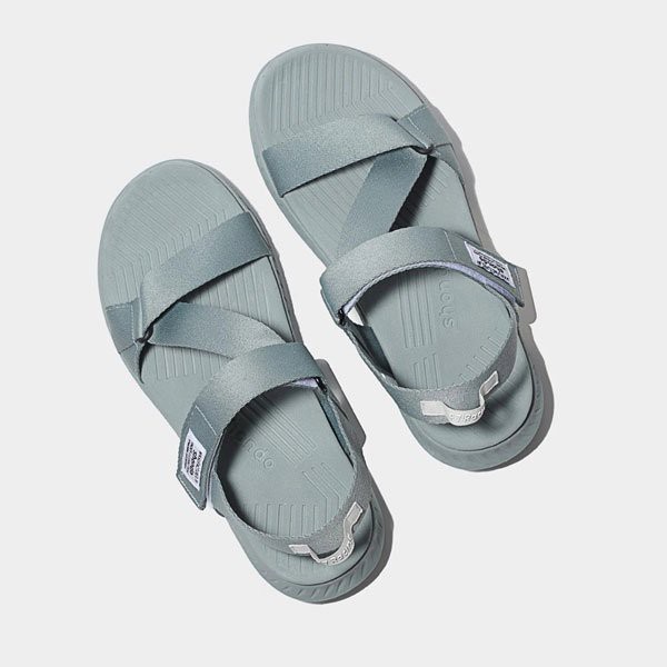 SHONDO | Sandals Shondo F7 Racing đế xám phối trắng quai xám F7R2121