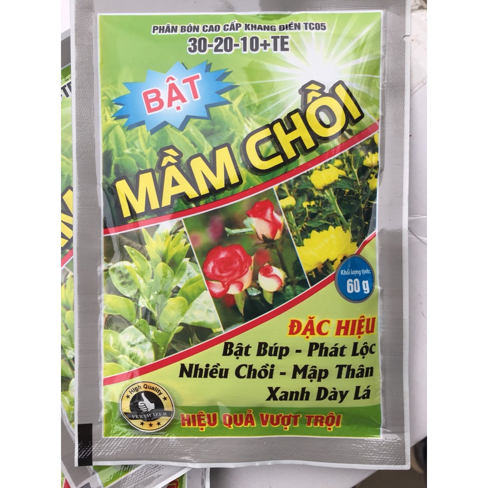 Phân bón BẬT MẦM CHỒI siêu bật lộc, bật chồi hoa hồng, hoa đào 30-20-10 + TE