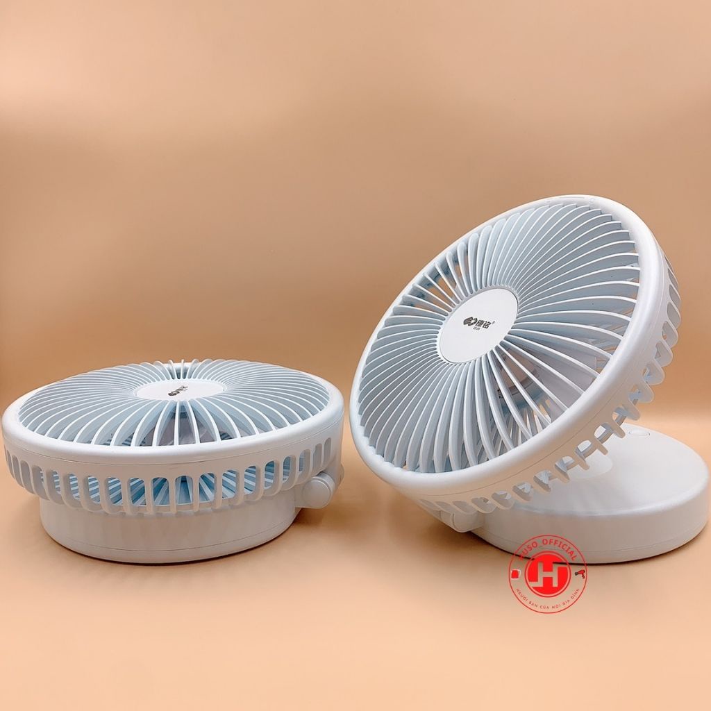 Quạt tích điện mini HUSO F0396 để bàn, đa năng pin dung lượng 3000mAh