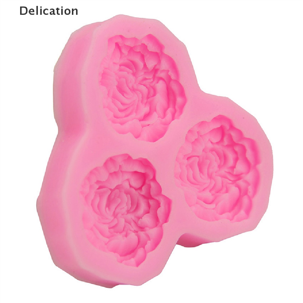 Khuôn Silicone Tạo Hình Hoa Mẫu Đơn Trang Trí Bánh Kem