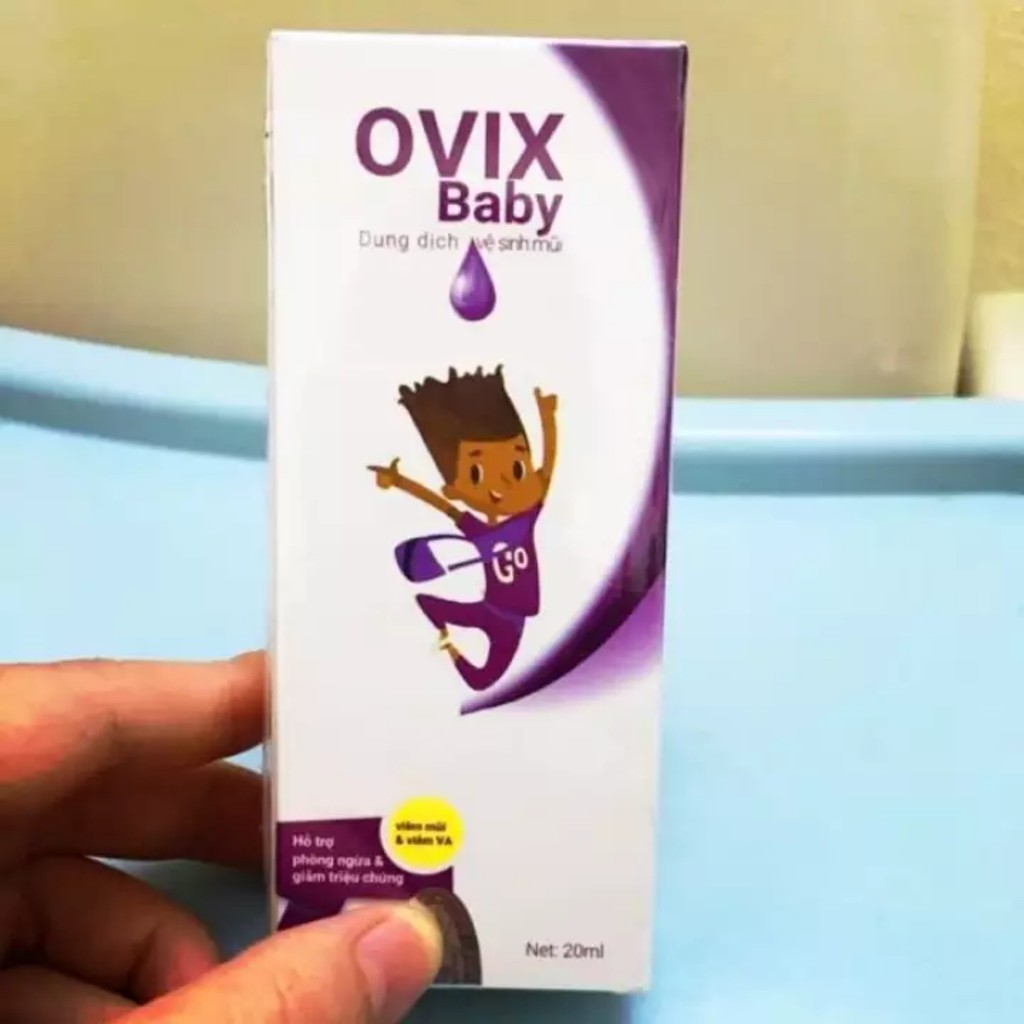 Dung dịch vệ sinh mũi trẻ em ovix baby - 20ml