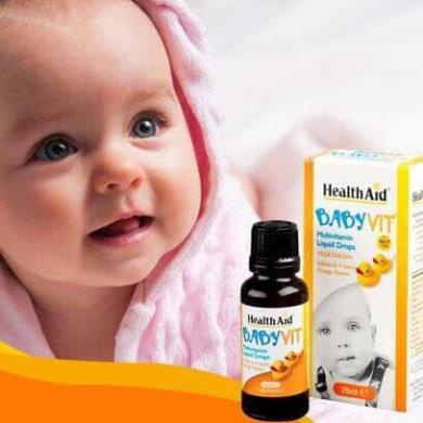 Healthaid Baby vit drops – bổ sung vitamin khoáng chất cho trẻ, tăng sức đề kháng 25ml (từ 0 đến 4 tuổi)