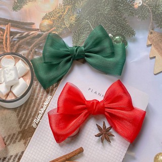 🎀 KẸP TÓC NƠ VOAN NHĂN TIỂU THƯ HQ - [ Nhà Nấm handmade ]
