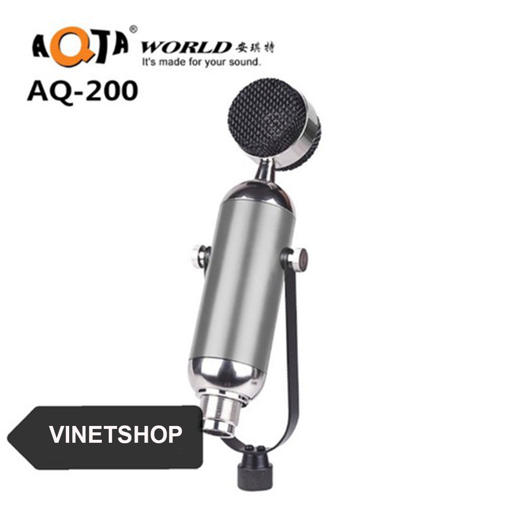 Micro thu âm AQ200 ( hàng nhập khẩu) DÙNG LIVESTREAM, KARAOKE CỰC HAY dc3646