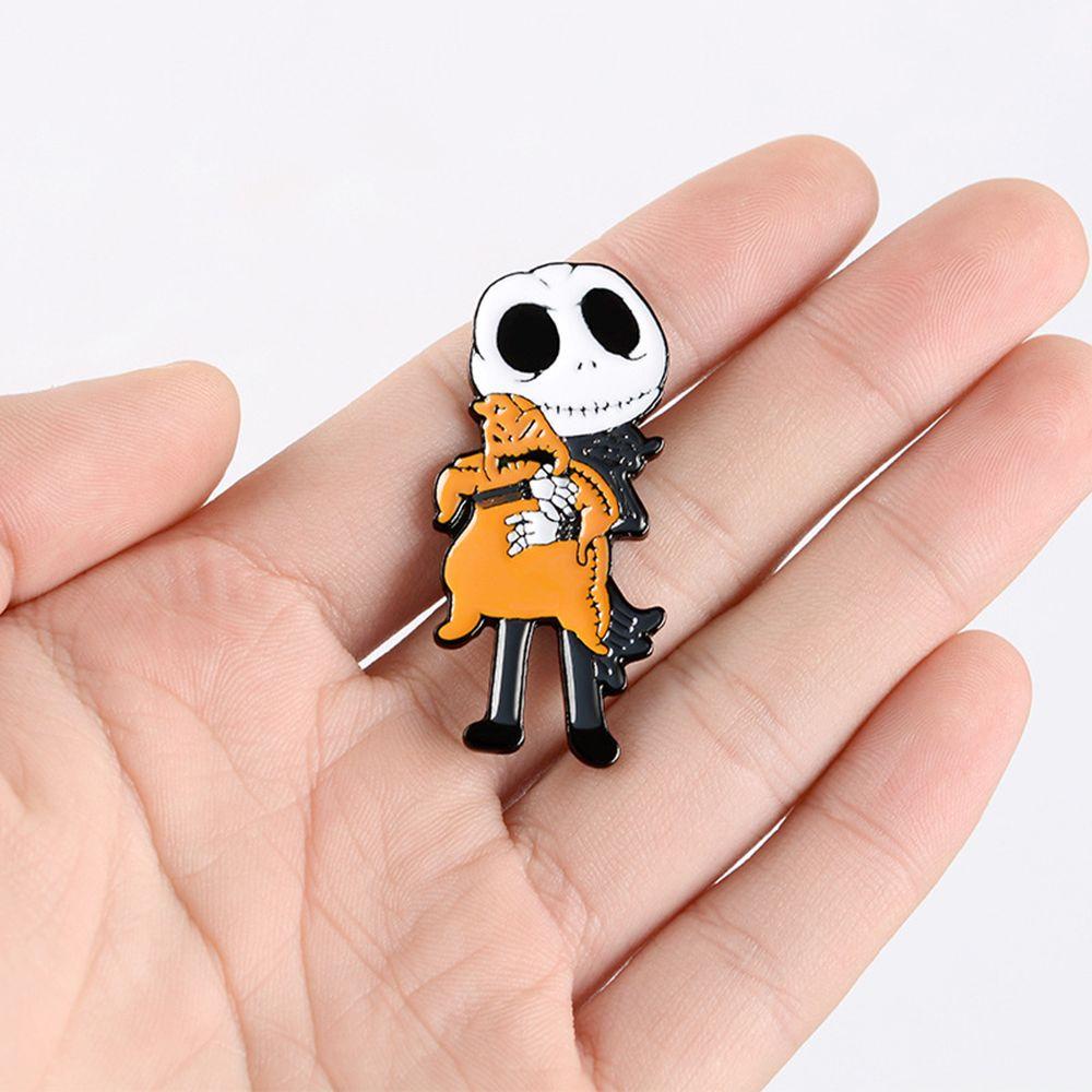 EUTUS Ghim Cài Cổ Áo Hình Đầu Lâu / Bí Ngô / Đầu Lâu Halloween Thời Trang