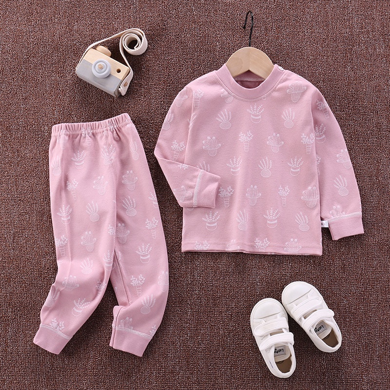 Bộ dài tay thu đông Cotton Quảng Châu cho bé trai bé gái 6-15kg BT01