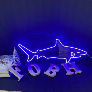 Đèn Neon Sign Trang Trí Cá Mập