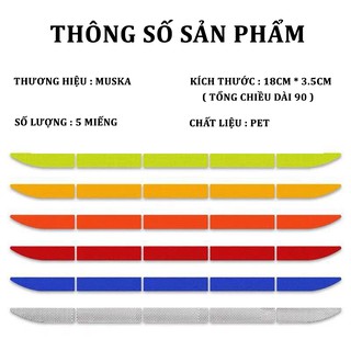 Bộ 5 Miếng Dán Phản Quang Dành Cho Đuôi Xe Ô Tô