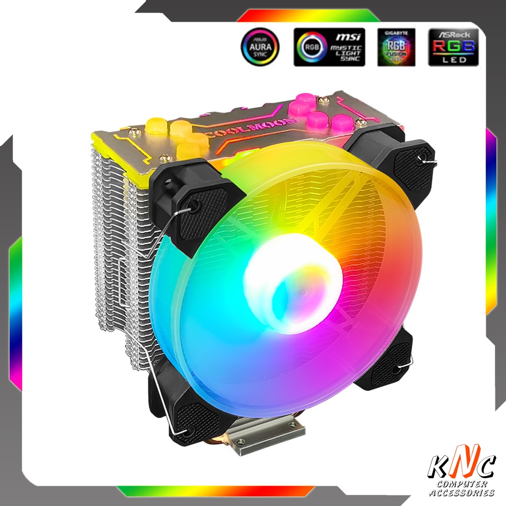 Quạt Tản Nhiệt CPU Coolmoon Frost X400 Led 5v ARGB Đồng Bộ Mainboard - Hub Coolmoon Tomato Xigmateks