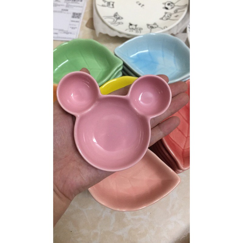 Bát sứ ăn dặm cho bé hình Mickey size mini 60ml