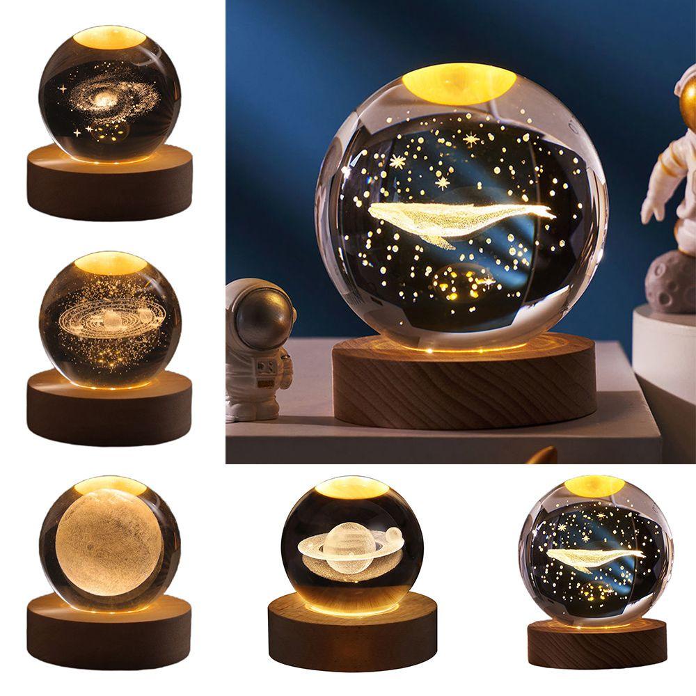 Đèn Ngủ Hình Mặt Trăng 3D|Đèn LED Ngủ Hình Quả Bóng Tròn Trang Trí Phòng Ngủ