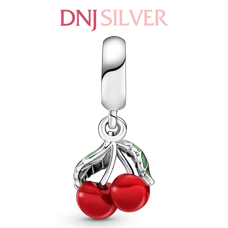 [Hàng cao cấp] Charm bạc 925 cao cấp, hàng chuẩn bạc - Charm Asymmetrical Cherry Fruit thích hợp để mix vòng tay charm