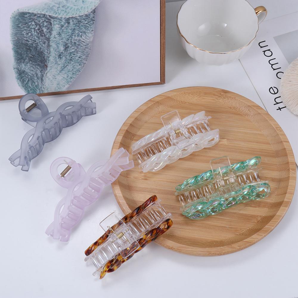 ME Kẹp TóC Acrylic PhốI Dây MóC XíCh ThờI Trang Cho Nữ