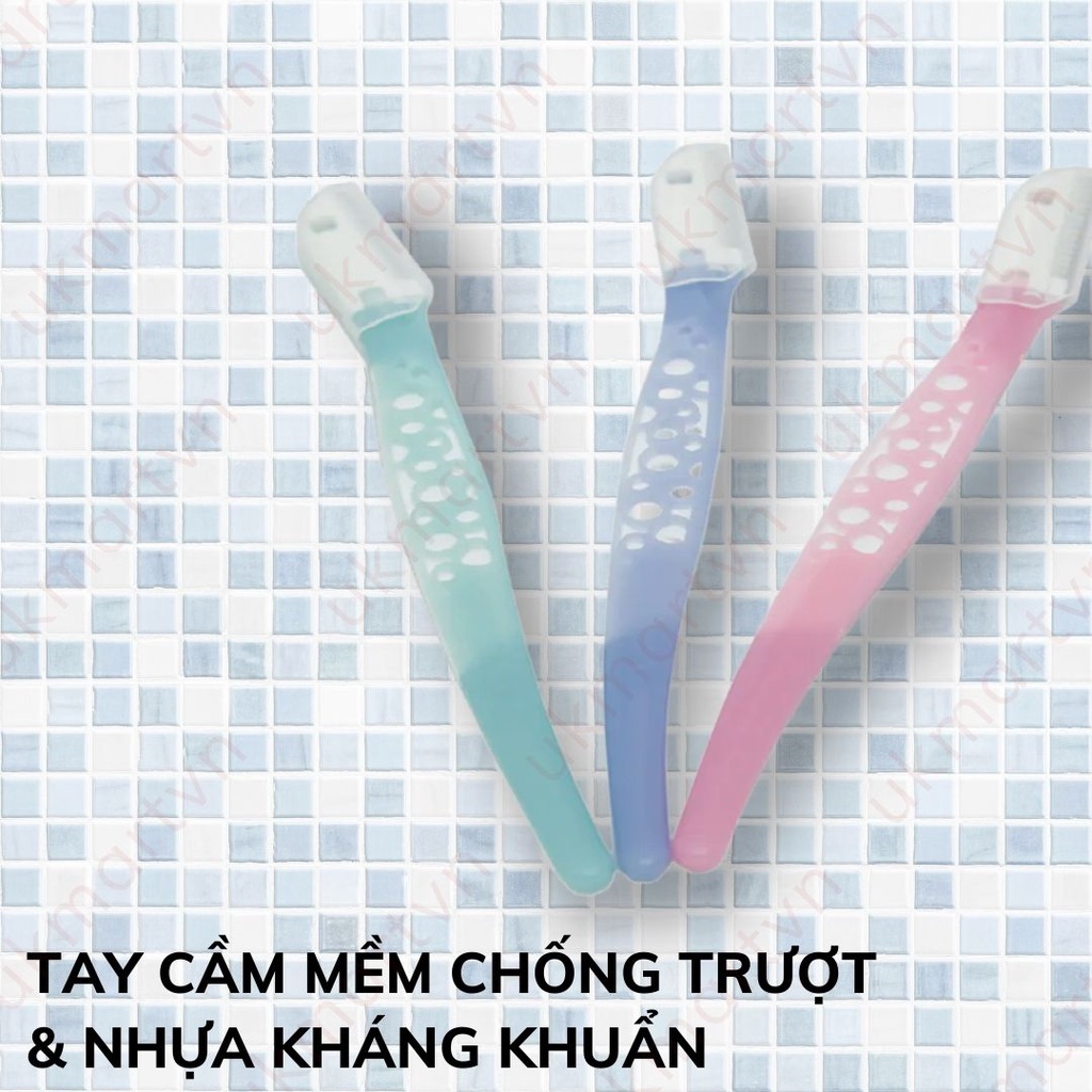 Dạo Cạo Lông Mày KAI Can Lưỡi Đơn Thân Nhựa Cao Cấp Nhật Bản