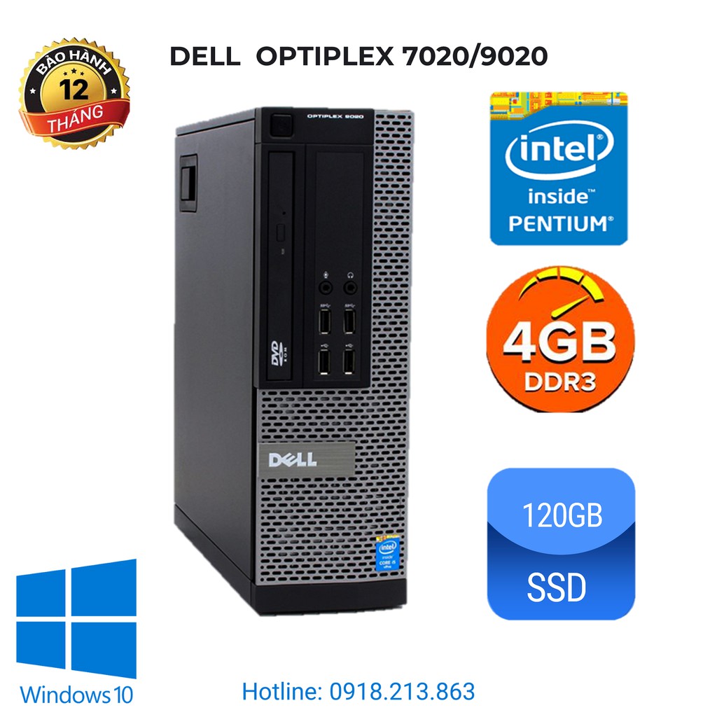 Máy tính văn phòng đồng bộ Dell Optiplex 7020/9020. G3220/ ram 4GB/ SSD 120GB | BigBuy360 - bigbuy360.vn