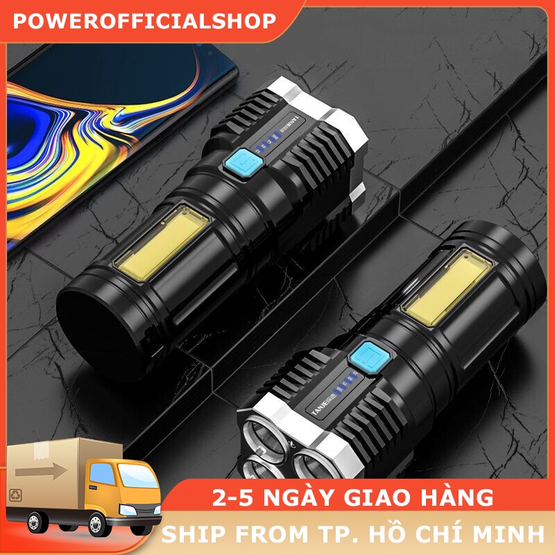 Đèn Pin Led Công Suất Cao Đèn Pin Siêu Sáng Led 4 Chế Độ Công Tắc