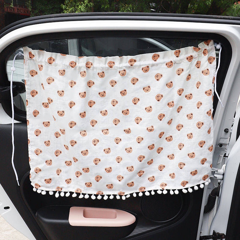 Cartoon Ins Style Auto Abat Vent Children's Baby Sucker Car Heat Insulation Light Shade Window Sunshield Vehicle Window Curtain car accessories Y0cB