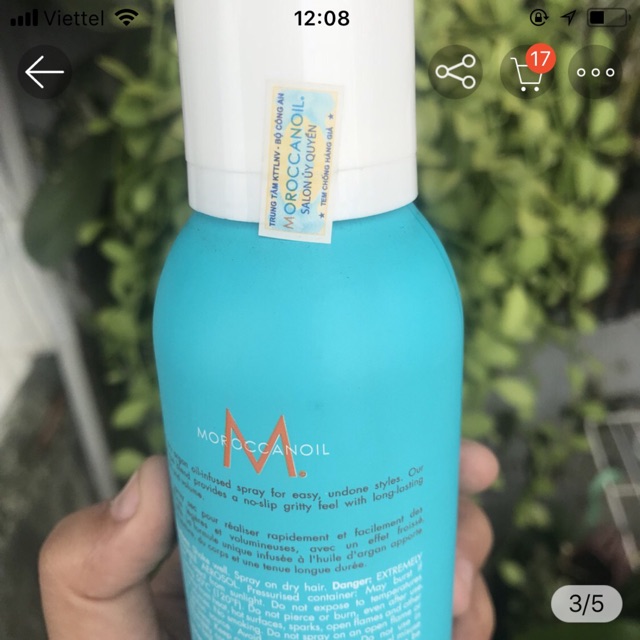 Xịt tạo kết cấu khô DRY TEXTURE SPRAY Moroccanoil 205ml