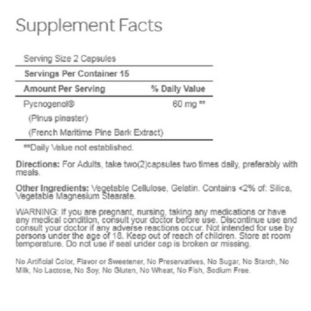 Chống oxy hóa mạnh gấp 50 lần vitamin E ngừa lão hóa từ bên trong, Chiết xuất nhựa cây thông đỏ Pycnogenol