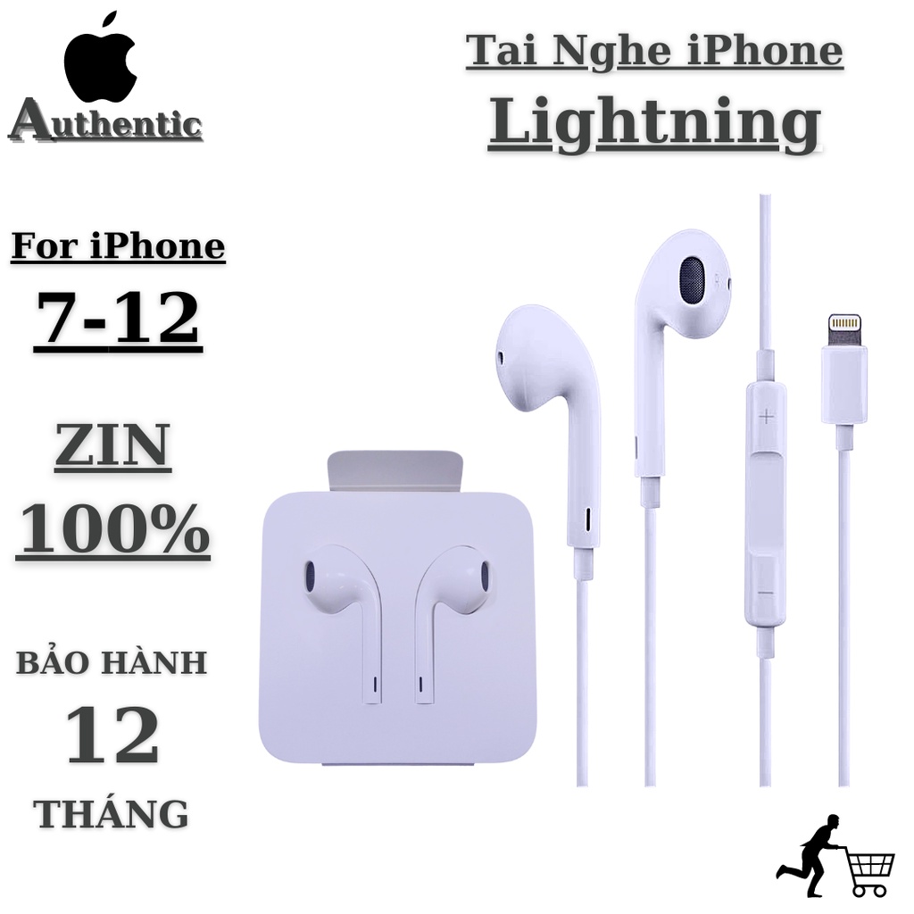 BH 18 Tháng Tai Nghe Iphone 7 Plus 8 Plus X Xs Max 11 12 Promax Chính Hãng Chân Lightning